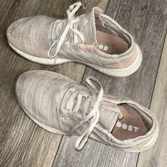 Adidas Women's US Size 7.5 Pureboost Go Cream Pink Running Sneaker Shoes G54519 - Picture 6 of 11